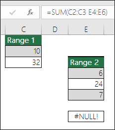 #NULL! error