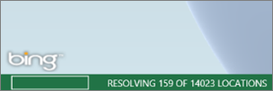 Power Map status on the Bing Bar