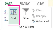 Sort button