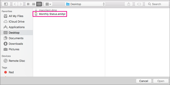 Pick the email template you want to use