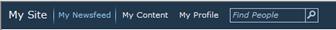 My Sites toolbar buttons