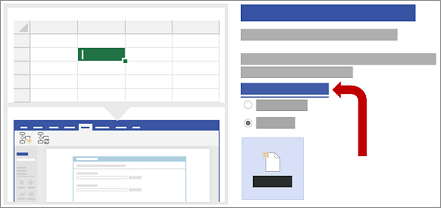 Selecting the Excel data template