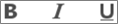 Bold, Underline, Italic and icons