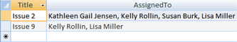 Query result showing use of AND in multivalued field