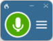 DragonBar with green microphone icon