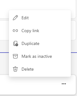 Screenshot that shows the marking of a assignemnt as inactive.