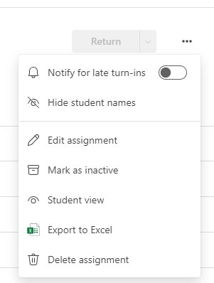Screenshot of notification option.