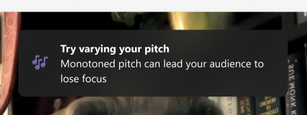 Screenshot of pitch monitoring.