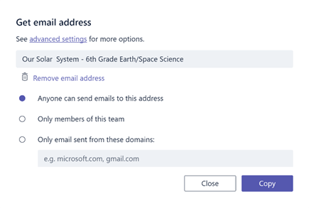 Get email