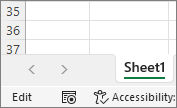 Lower left corner of program window showing edit mode.