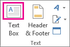 Text Box button in the Text group