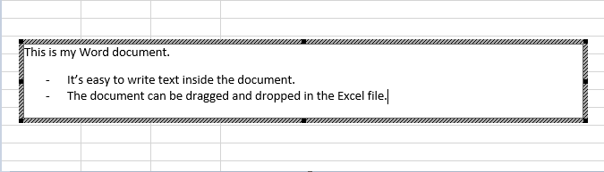 This embedded object is a Word document.