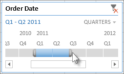 Timespan selection handles