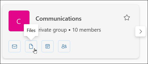Select Files on the group card