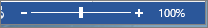 Word status bar zoom slider set to 100%