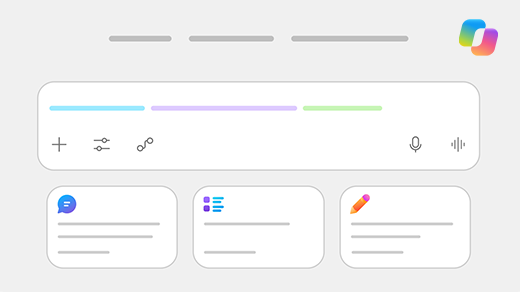 Illustration of a customizable prompt card with a search field, representing adapting a prompt to a specific task or workflow.