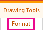 Format tab under Drawing Tools