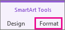 Format tab under SmartArt Tools