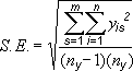Standard error formula for Mac chart data