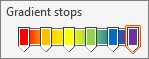 Rainbow gradient with six gradient stops