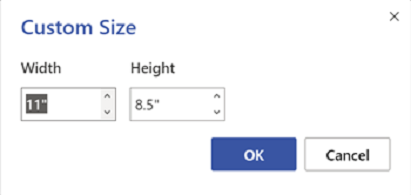 change the page size