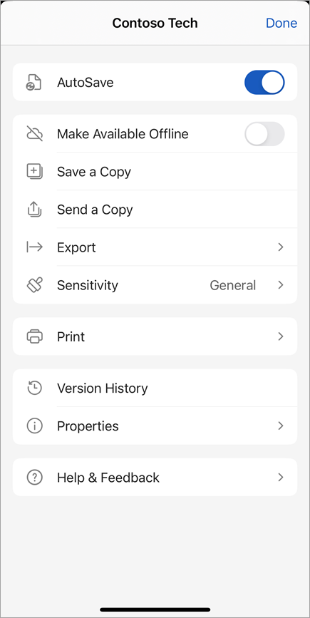 Screenshot of the More Options dialog.
