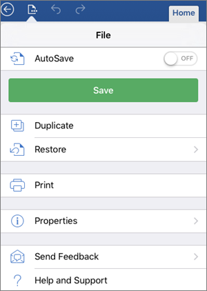 Auto Save off