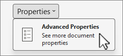 Opening Advanced Properties