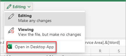 Opens app in desktop