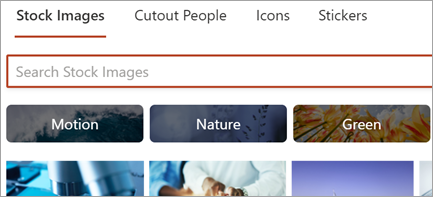 Shows stock images