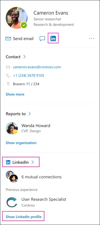 Profile card