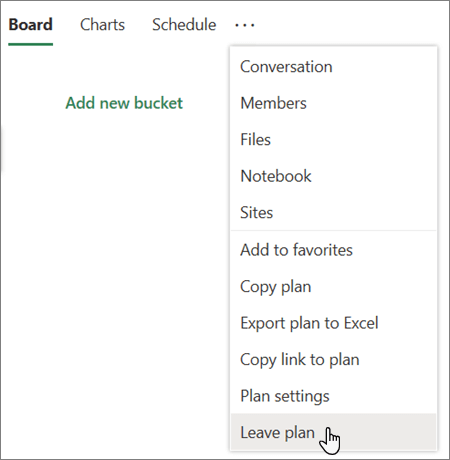 Leave the plan