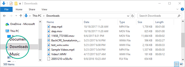 The converted file is copied to your computers Downloads folder