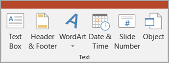 Object command in the Insert tab Text group