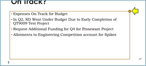 Screenshot showing the PowerPoint Collaboration Screen with boader