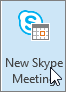 New Skype Meeting button