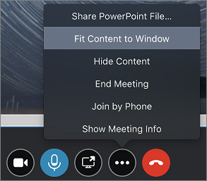 Screenshot showing Fit Content to Window option