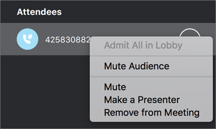 Manage people in your meetings and calls