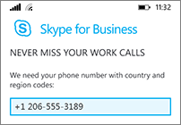 Enter your mobile phone number in case Wi-Fi or data isnt available