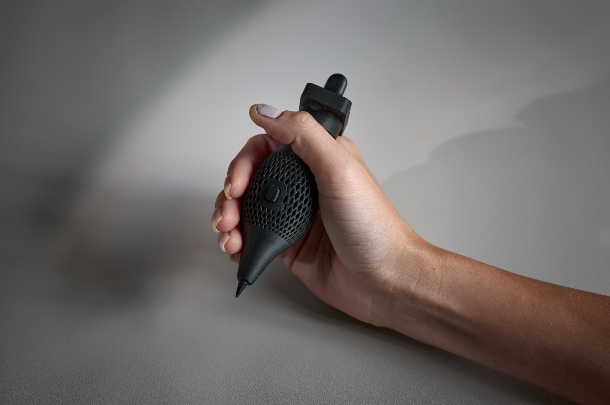 Surface Slim Pen is secure in the printed grip.