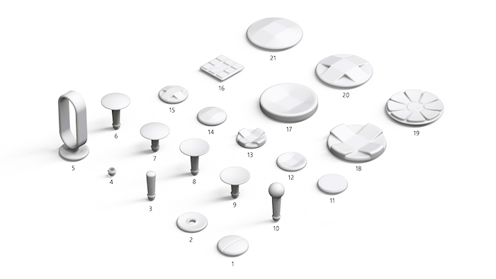 3D-printable button and topper designs for Microsoft Adaptive Buttons