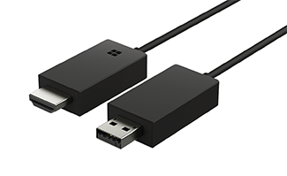 Illustration of a Microsoft Wireless Display Adapter (With Microsoft Four Square Logo)