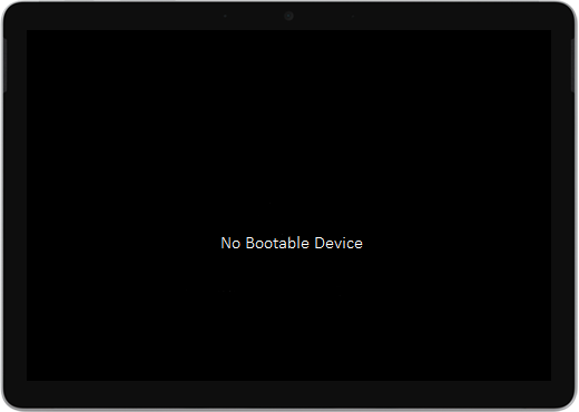 An error message that says No Bootable Device.