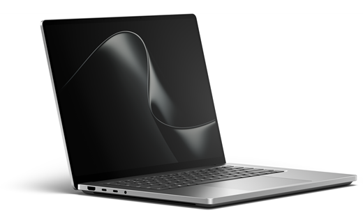 Surface Laptop Ultra displayed from the front with the cover open.