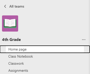 home page