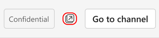 The icon that lets you pop out a channel conversation