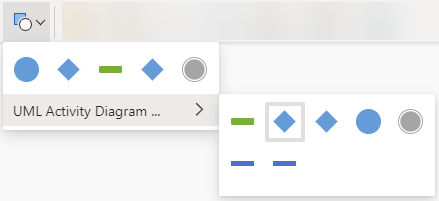 Selecting the Change Shape button opens a gallery of options for replacing the selected shape.