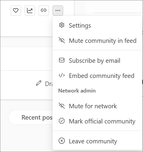 Screenshot of community settings.