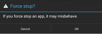 Confirm force quit