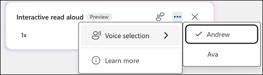 Select the voice you want.